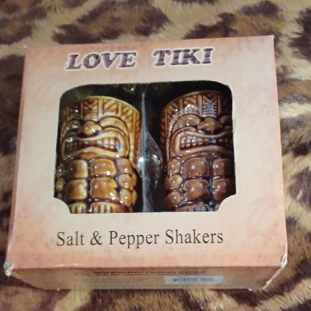 Love Tiki Ceramic Salt & Pepper Shakers, from Hawaii.